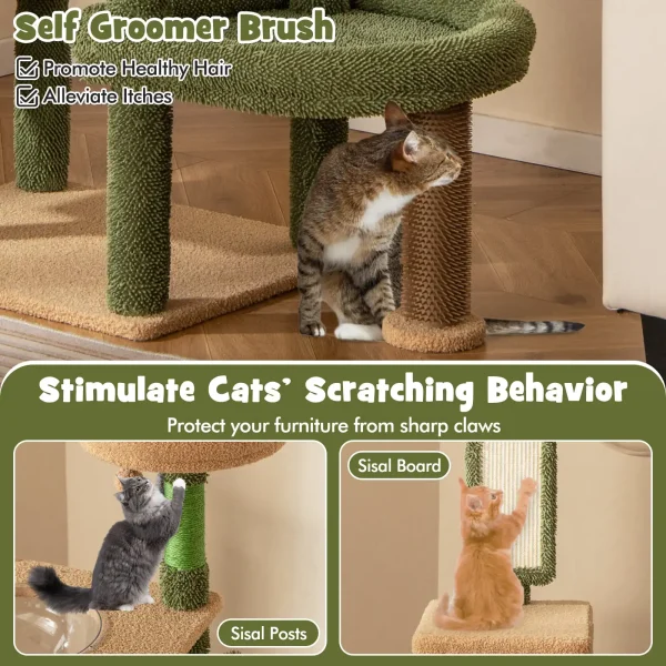 Multi-level Cat Tower 150 cm Cactus Cat Tree for Indoor Cats