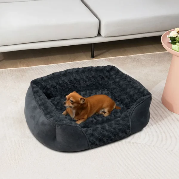 Soft Grey Pet Sleeping Bed