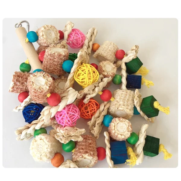 Natural Corn Cob Chew Toys For Small Medium-Sized Macaws, Cockatoos, African Grey Bird