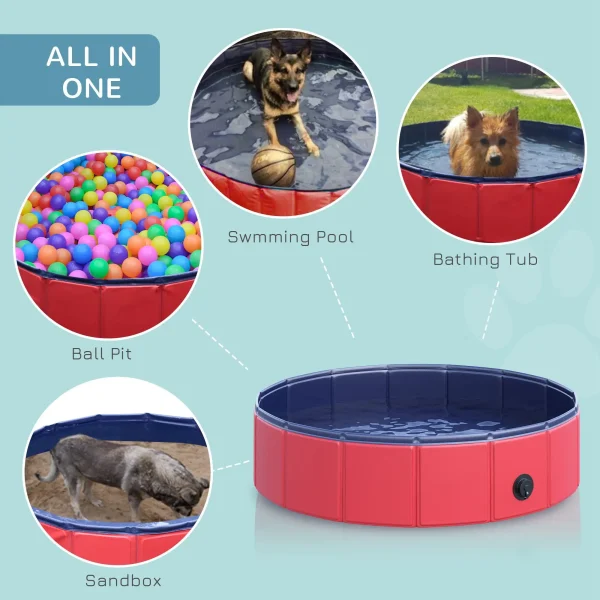 Pet Paddling Pool, Indoor/ Outdoor Foldable Diameter