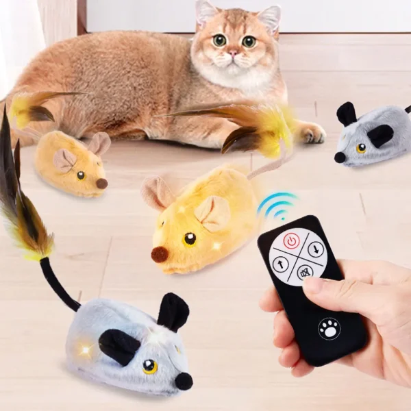 Interactive Cat Toy, Rechargeable Moving Mouse