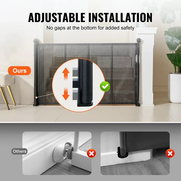 Retractable Pet Gate, Tall Mesh, Extends up Wide