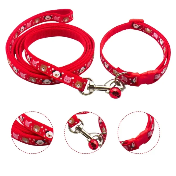 1pcs Lovely Dog Leash and Collar Set 1.2M, Anti-lost