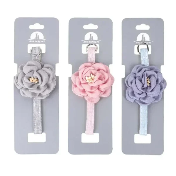 1pc Cute Cat Collar Adjustable Flower Necklace