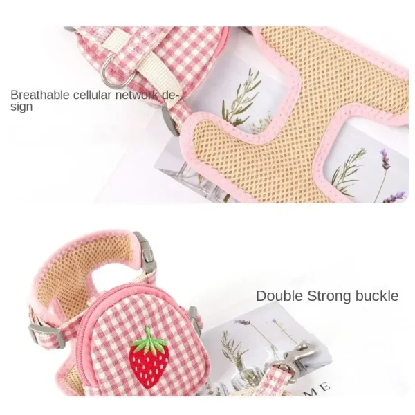 Cat Harness with Backpack, Break Free Breathable Chest Strap