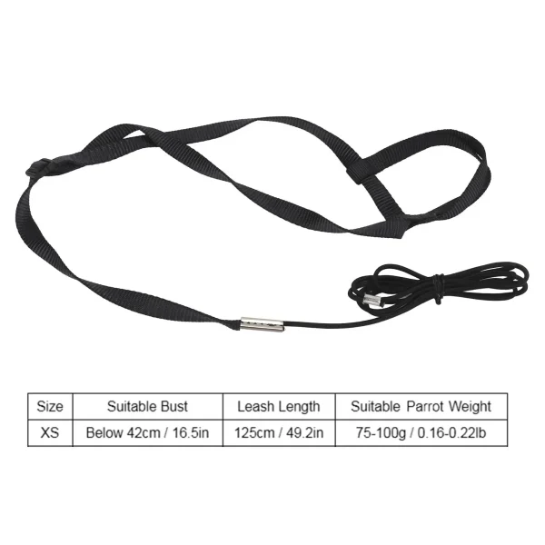 Adjustable Ultra-Light Bird Harness Leash for Parrots