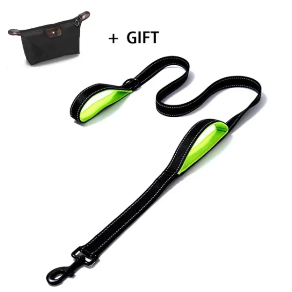 Reflective Dog Leash With Double Handle