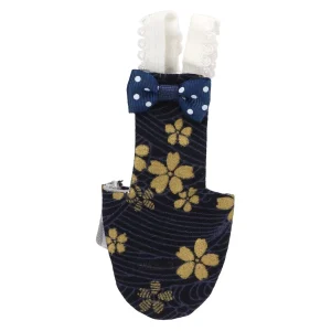 Adjustable Bird Diaper with Golden Flower Pattern - 10x20cm (4x8 inches)