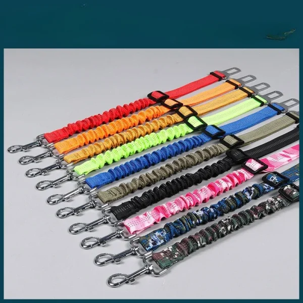 Universal Adjustable Pet Seat-Belt, Elastic & Reflective