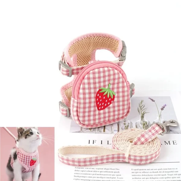 Cat Harness with Backpack, Break Free Breathable Chest Strap