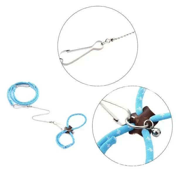 Small Animal Pet Adjustable Soft Harness Bird Mouse Hamster Ferrets Rat Pig Leash Anti-bite Traction Rope Guinea Pig Accessories