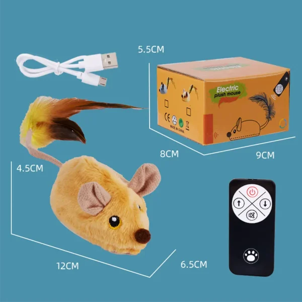 Interactive Cat Toy, Rechargeable Moving Mouse