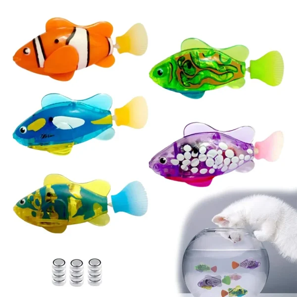 Cat Toy, LED Inductive. Interactive Swimming Robot Fish