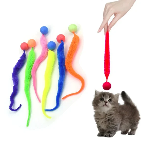 Interactive Cat Toy, Colorful Bouncing Ball