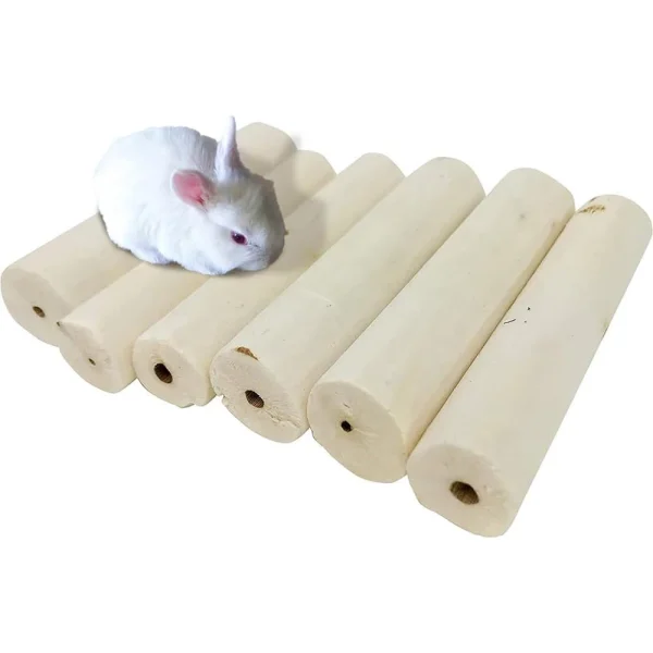 10 Pcs Bird Parrot Chewing Toys, Natural Edible Root Stem Sola Wood Stick