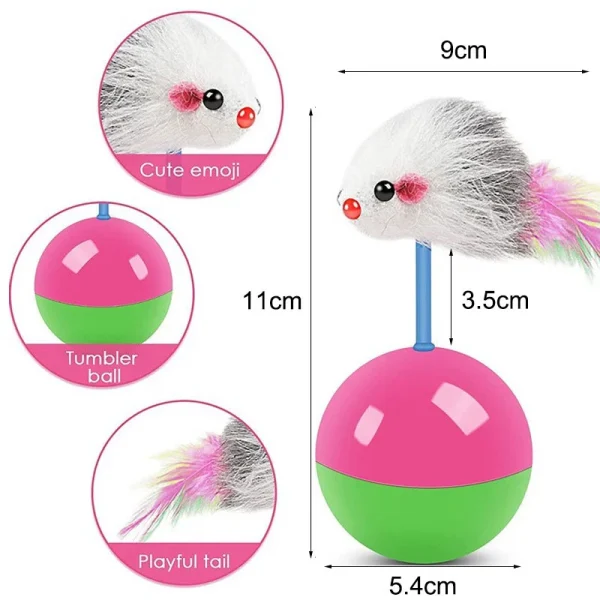 Fun Teasing Cats Toy, Ball with Mouse