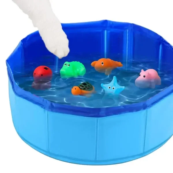 Foldable Cat Pool Water Bath with Starfish Design