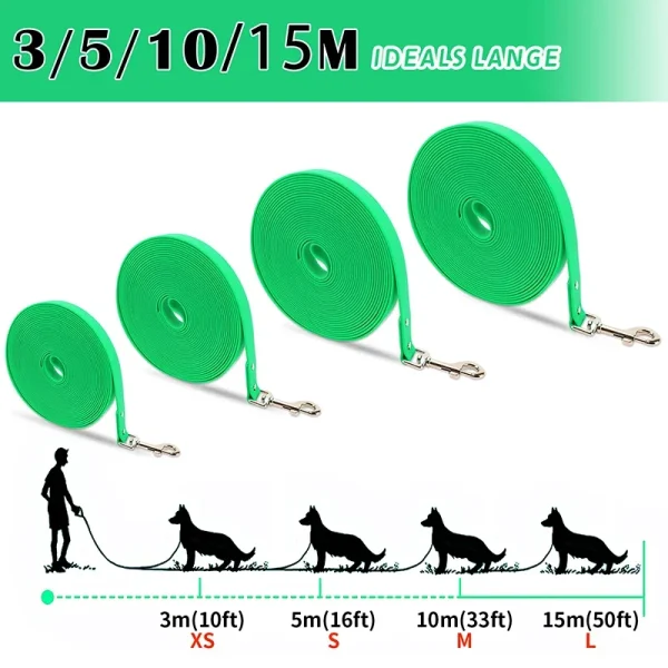 PVC Pet Leash, Recall Training Tracking Rope, Easy to Clean