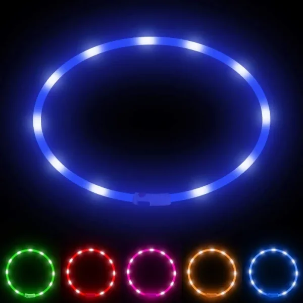 Dog Collar With Led Light, USB Rechargeable