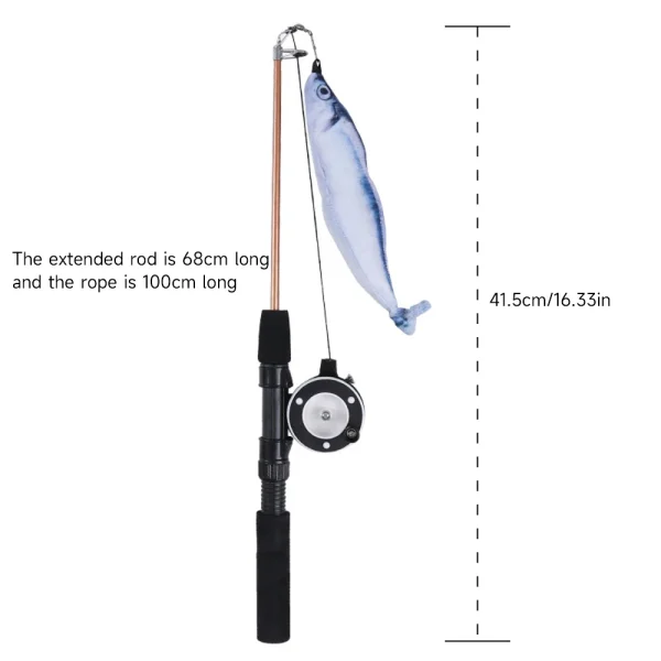 Retractable Fishing Rod Cat Teaser