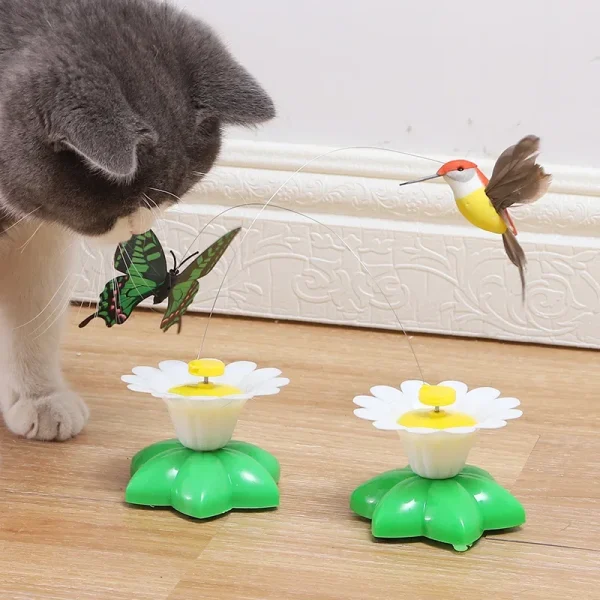Automatic Rotating Electric Cat Toy, Colorful Butterfly