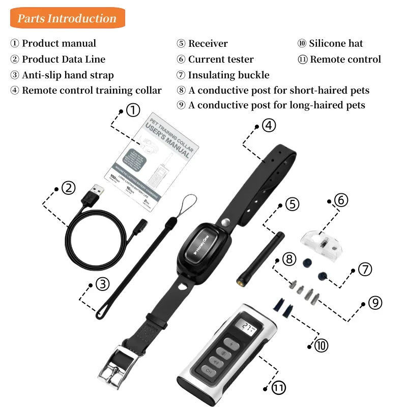 3500FT Digital Dog Training Collar, Bark Deterrents