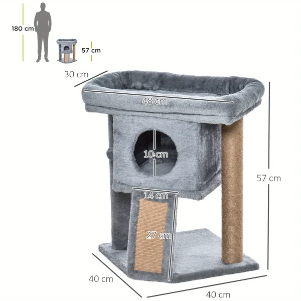Cat Climbing Frame, Durable Scratching Post with Ball
