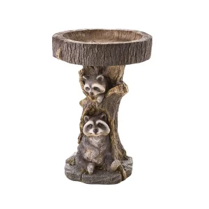 Raccoon Resin Decoration, Multipurpose Bird Feeder