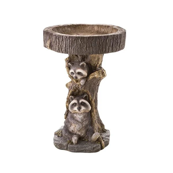 Raccoon Resin Decoration, Multipurpose Bird Feeder