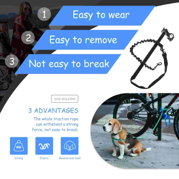 Bicycle Dog Walker Leash with Pulling Rope