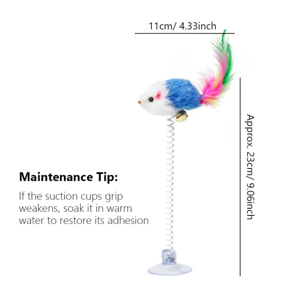 Swinging Mouse Toy with Bell Sound