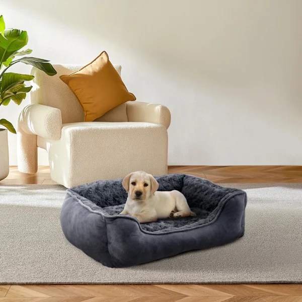 Soft Grey Pet Sleeping Bed