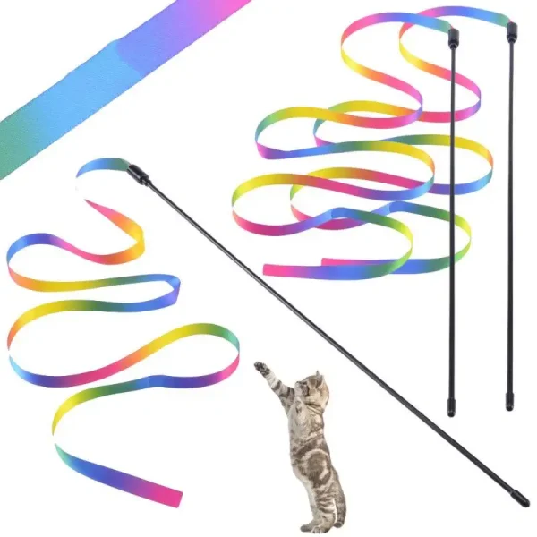 Cute Funny Rainbow Strips, Interactive Cat  Toy