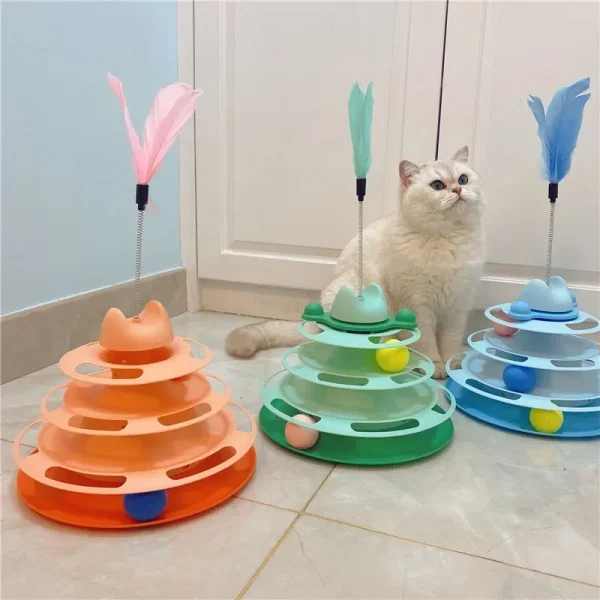 Intelligent Triple Play Disc Cat Toy