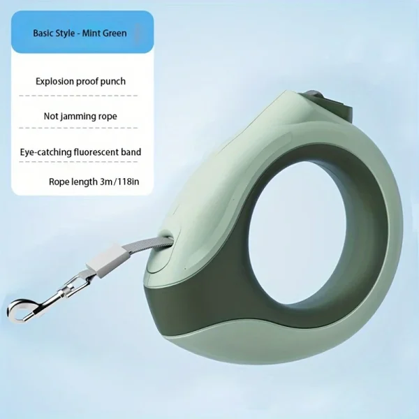 Reflective Retractable Dog Leash, For Easy Walking And Control