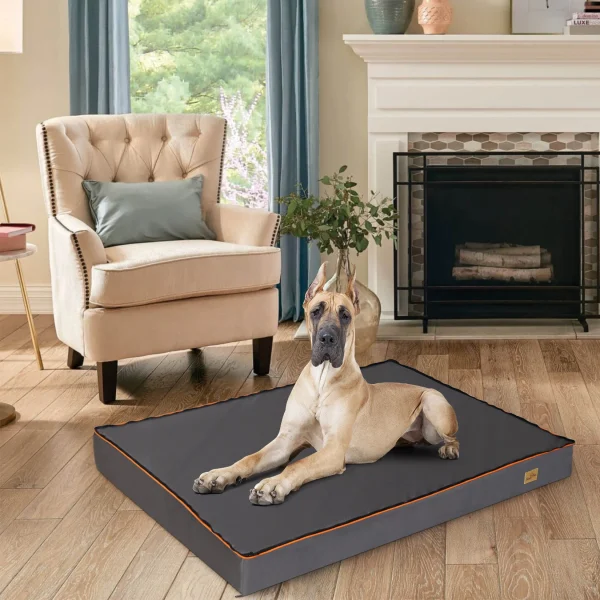 Dog Bed, Waterproof, Orthopedic with Washable Cover