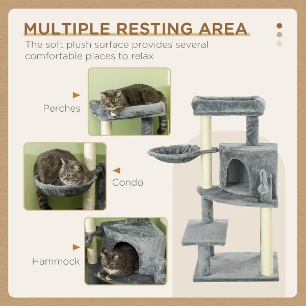 PawHut Cat Tree Tower, Climbing Activity Centre