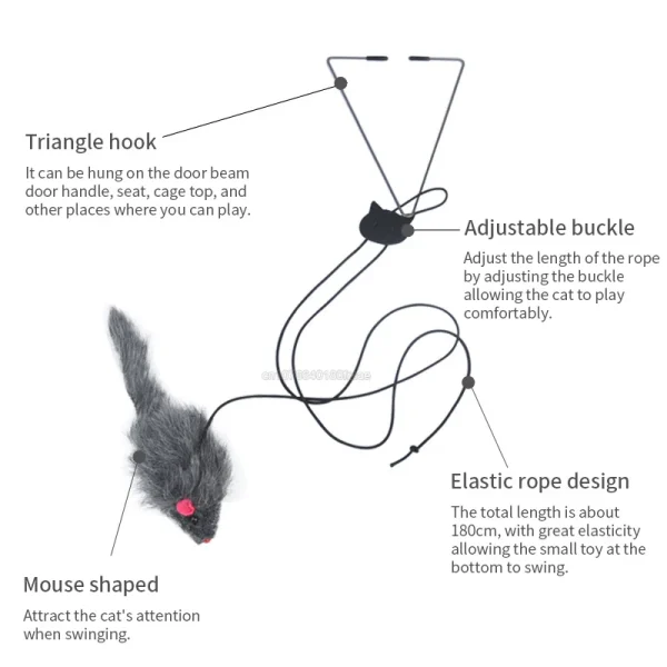 Interactive Cat Toy, Hanging Clip Door