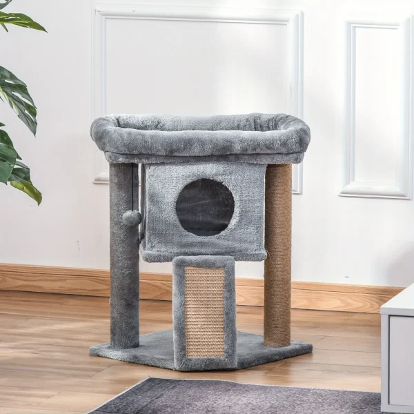 Cat Climbing Frame, Durable Scratching Post with Ball