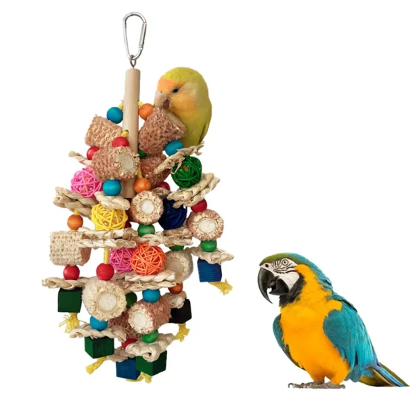Natural Corn Cob Chew Toys For Small Medium-Sized Macaws, Cockatoos, African Grey Bird
