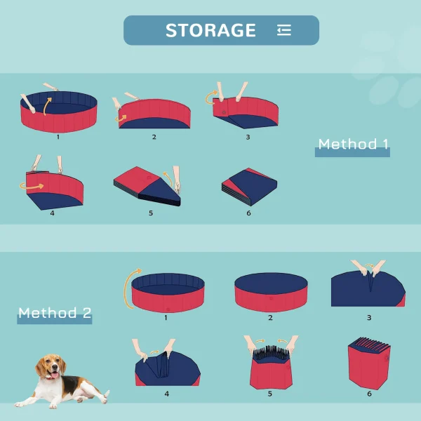 Pet Paddling Pool, Indoor/ Outdoor Foldable Diameter