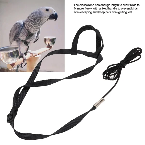 Bird Harness, Ultra Light Adjustable Parrot Flying Rope