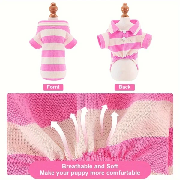 Collared Summer Shirt for Small Dogs and Cats