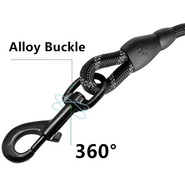 Reflective Short Dog Leash With Comfortable Handle