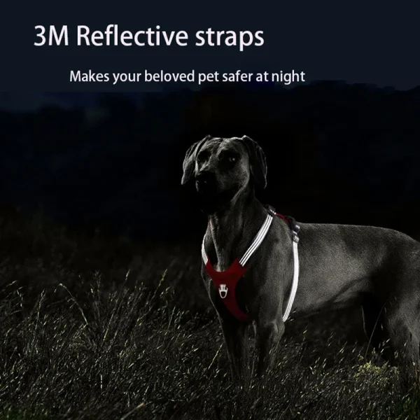 Pet Dog Harness, Adjustable Reflective Dog Chest Strap Vest