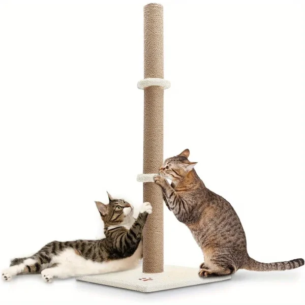 Cat Scratching Post 89cm, Vertical Cat Tree with Carpet Cove