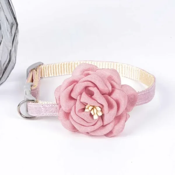 1pc Cute Cat Collar Adjustable Flower Necklace