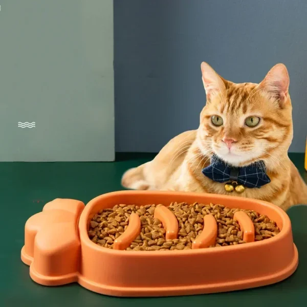 Pet Slow Food Bowl, Anti-choke Eating Feeder