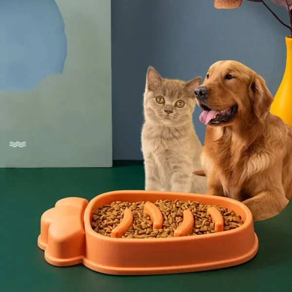 Pet Slow Food Bowl, Anti-choke Eating Feeder