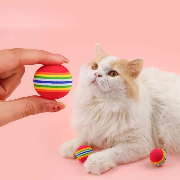 Cat Ball Toy, Interactive Rainbow Ball